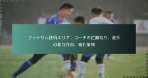 フットサル技術エリア：コーチの位置取り、選手の相互作用、審判業務