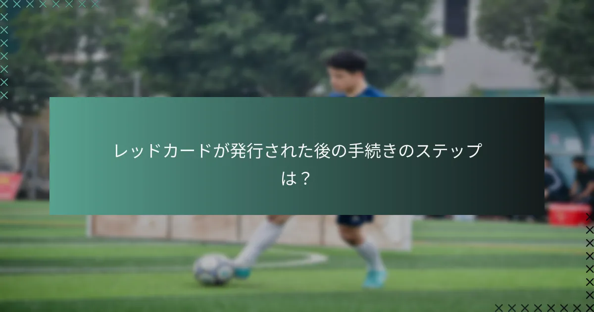 レッドカードが発行された後の手続きのステップは?
